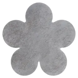 Alfombra de lavado moderna SHAPE 3106 Flor shaggy - gris felpa, gruesa antideslizante