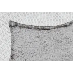 Alfombra Shaggy para exterior, resistente a la humedad, color gris