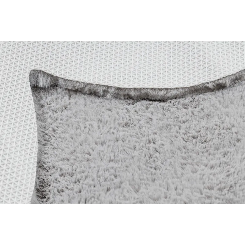 Alfombra Shaggy para exterior, resistente a la humedad, color gris