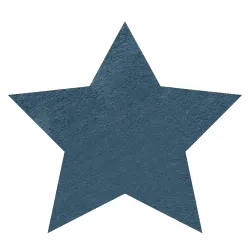 Alfombra de lavado moderna SHAPE 3148 Estrella shaggy - azul felpa, gruesa antideslizante