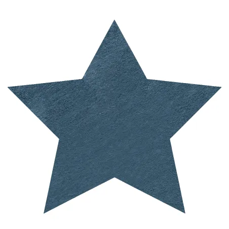 Alfombra de lavado moderna SHAPE 3148 Estrella shaggy - alfombra azul, antideslizante
