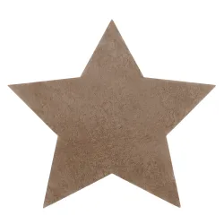 Alfombra de lavado moderna SHAPE 3148 Estrella shaggy - beige felpa, gruesa antideslizante