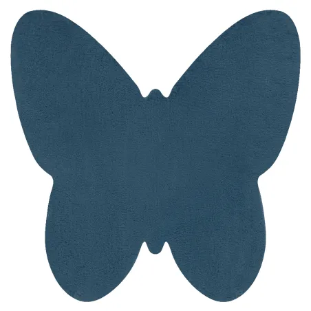 Alfombra SHAPE 3150 Mariposa - azul, felpa, antideslizante, alfombra shaggy