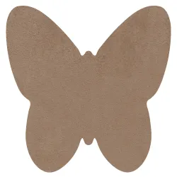 Alfombra de lavado moderna SHAPE 3150 Mariposa shaggy - beige felpa, gruesa antideslizante