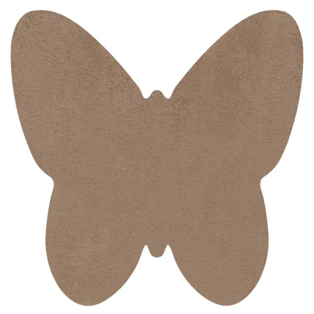 Alfombra shaggy de color camel y beige, antideslizante y lavable