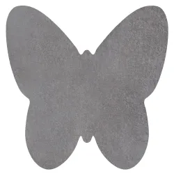 Alfombra de lavado moderna SHAPE 3150 Mariposa shaggy - gris felpa, gruesa antideslizante