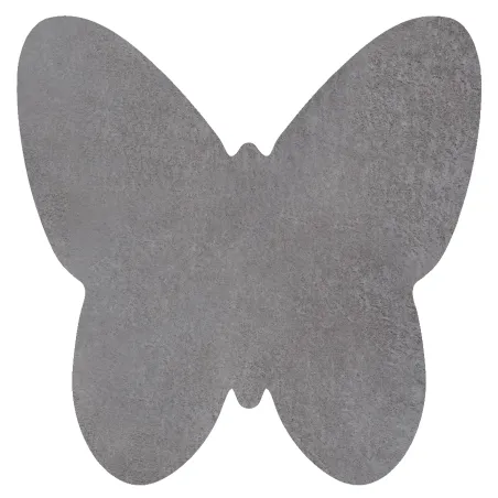 Alfombra de lavado moderna SHAPE 3150 Mariposa - gris felpa, gruesa antideslizante