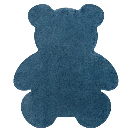 Alfombra shaggy azul, antideslizante y lavable, ideal para habitaciones infantiles