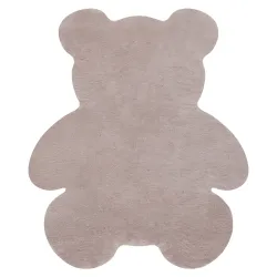 Alfombra de lavado moderna SHAPE 3146 oso de peluche shaggy - rubor rosad felpa, gruesa antideslizante