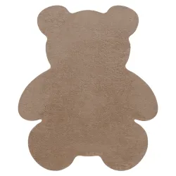 Alfombra de lavado moderna SHAPE 3146 oso de peluche shaggy - beige felpa, gruesa antideslizante