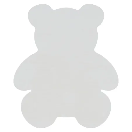 Alfombra de lavado moderna SHAPE 3146 oso de peluche shaggy en marfil, antideslizante