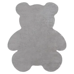 Alfombra de lavado moderna SHAPE 3146 oso de peluche shaggy - gris felpa, gruesa antideslizante