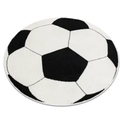 Alfombra SILVER redonda pelota - negro blanco