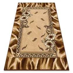 Alfombra BCF Morad TRIO Hojas, flores clásico - oro antiguo