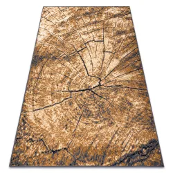 Alfombra BCF MORAD TRONCO árbol madera - gris / beige / oro antiguo