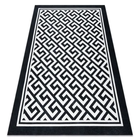 ANTIKA 122 alfombra, moderno, color marfil y gris, fácil de lavar