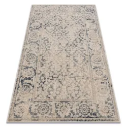 Alfombra NAIN Marco ornamento vintage 68981/50955 beige / azul oscuro