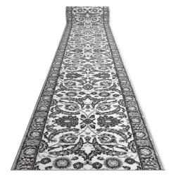 Alfombra de pasillo MATEO 8037/644 Moderna marco, flores - estructural gris
