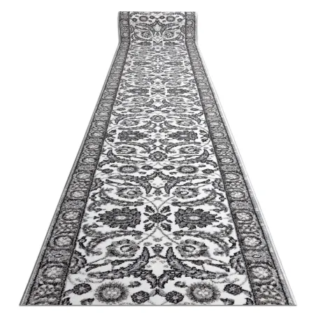 Alfombra de pasillo MATEO 8037/644 alfombra clásica gris con flores