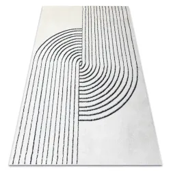 Alfombra moderna MODE 8587 geométrico crema / negro