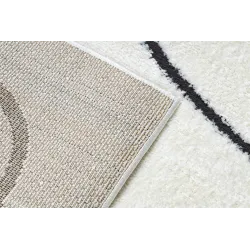 Alfombra de jardín crema y negra, diseño moderno para exteriores