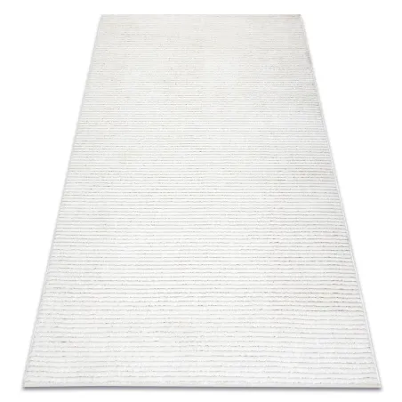 Alfombra moderna de color crema, perfecta para salones elegantes