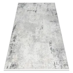 Alfombra moderna DUKE 51378 crema / gris - Hormigón, piedra estructurada, muy suave, flecos