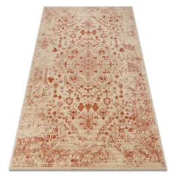 Alfombra LEGEND 468 01 GB100 de lana OSTA - Rosetón, marco exclusivo crema / rojo
