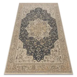 Alfombra LEGEND 468 03 GB500 de lana OSTA - Rosetón, marco exclusivo beige / gris