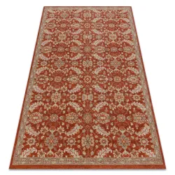 Alfombra LEGEND 468 16 GB301 de lana OSTA - Flores, marco exclusivo beige / rojo