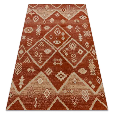 Dywan LEGEND 468 15 GB300 wełniany OSTA - Boho, eskluzywny czerwony / beż