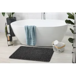 Dywan łazienkowy SYNERGY glamour, antypoślizgowy, miękki - lurex szary