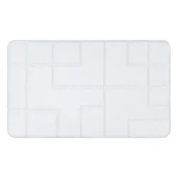 Alfombra de baño SUPREME LINES líneas, antideslizante, suave - blanco