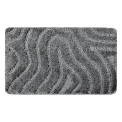 Alfombra de baño SUPREME WAVES olas, antideslizante, suave - gris