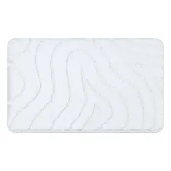 Alfombra de baño SUPREME WAVES ondas, antideslizante, suave - blanco