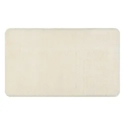 Alfombra de baño SANTA uniforme, antideslizante, suave - blanco