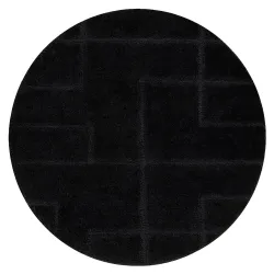 Alfombra de baño SUPREME círculo LINES líneas, antideslizante, suave - negro