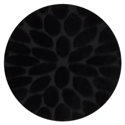 Alfombra de baño SUPREME redonda STONES piedras, antideslizante, suave - negro