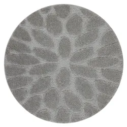 Alfombra de baño SUPREME redonda STONES piedras, antideslizante, suave - gris