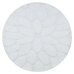 Alfombra de baño SUPREME redonda STONES piedras, antideslizante, suave - blanco
