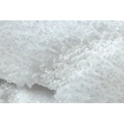 Dywan łazienkowy SUPREME koło WAVES fale, antypoślizgowy, miękki - biały