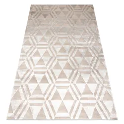 Alfombra PEARL 51323C beige - Geométrica, exclusiva, estructural