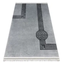 Alfombra AMOUR 53116D gris - Geométrica, líneas moderna, elegante