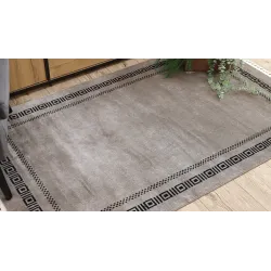 Alfombra AMOUR 53098A beige / negro - Marco, griego moderno, elegante