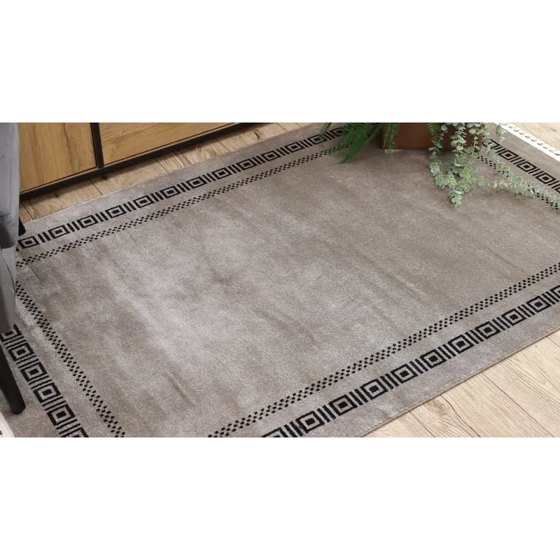 Alfombra AMOUR 53098A beige / negro - Marco, griego moderno, elegante