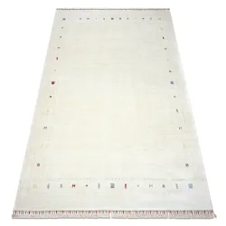 Alfombra HERIZ A0987C Marco Crema - fibra de bambú, exclusiva, elegante