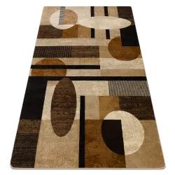 Alfombra ROYAL 5376 Geométrica, Círculos - beige / crema