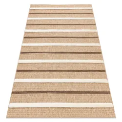 Alfombra SPARK 0686A beige / crema - Líneas, Sisal, estructurada