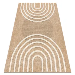 Alfombra SPARK 0688A beige / crema - Geométrica, Sisal, estructurada