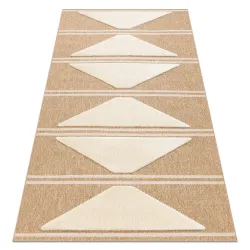 Alfombra SPARK 0698A beige / crema - Geométrica, triángulos sisal, estructurada